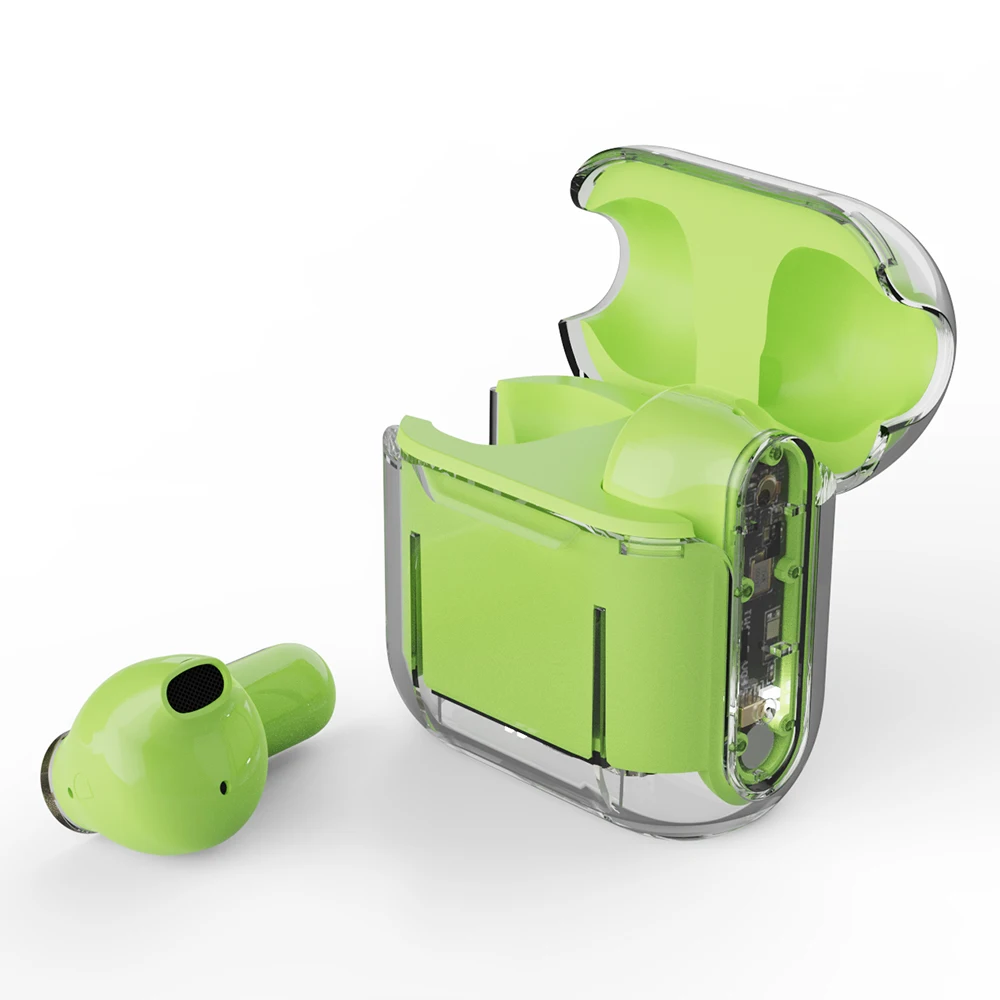 Retail Package NO MOQ New Punk Design Transparent TWS Earbuds for Iphone 16 Pro Max