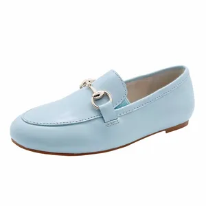 New Style Hard-wearing Flat Shoes Cow Leather Casual Shoes for Children