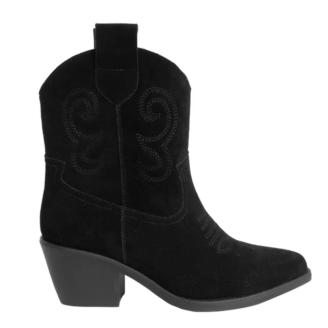 Wholesale YZY Women new design and trendy ankle boots with black genuine leather