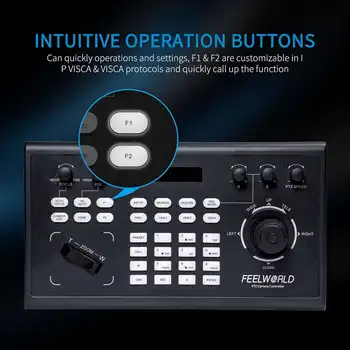FEELWORLD KBC10 PTZ Camera Controller with Joystick OEM Factory Direct Supply for Live Streaming Church Monitoring detail image