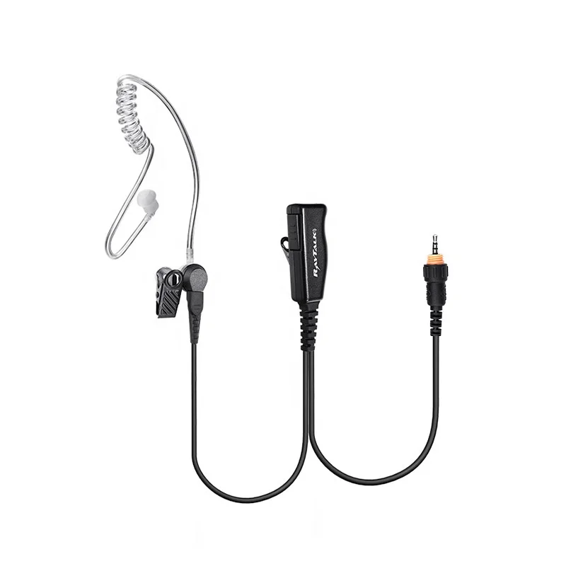 Earphone with Acoustic tube small Push-to-talk build in microphone