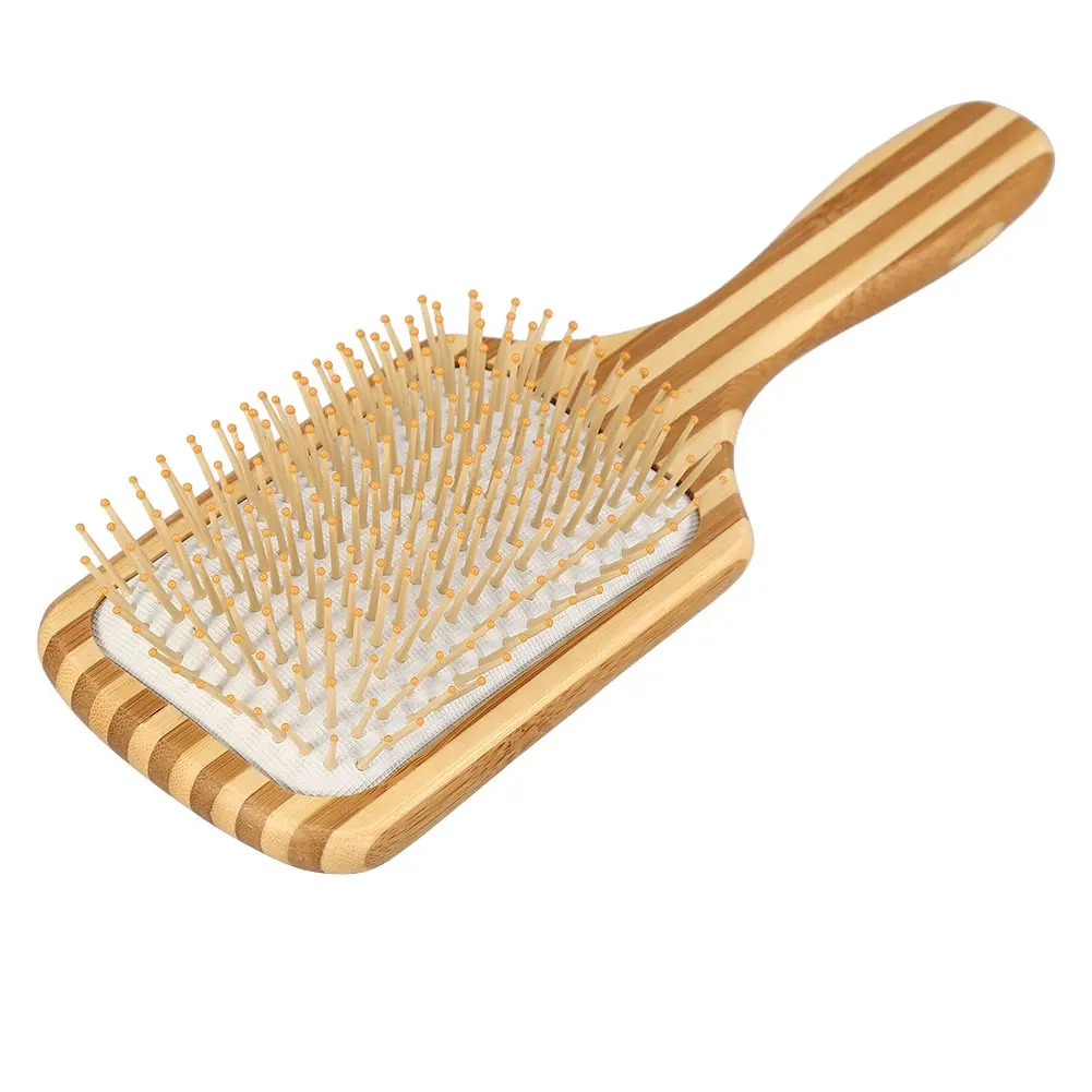 Custom Packing Bamboo Wood Hair Brush Biodegradable Environmentally Friendly Bamboo Hair Brush