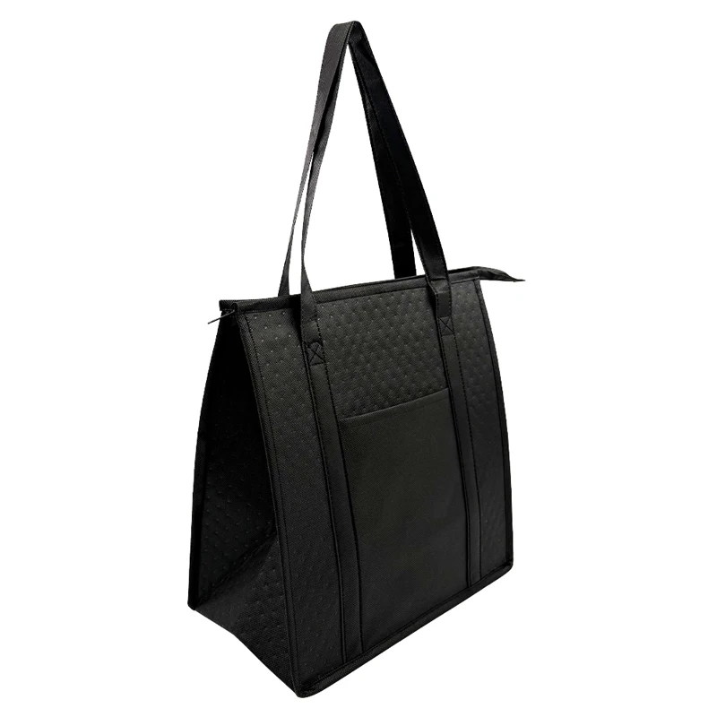 Custom Logo Foldable Large Capacity Tote Cooler Delivery Ice Cream Bag Portable Thermal Insulated Grocery Freezer Bag