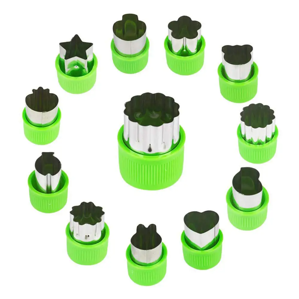 Rice Vegetable Fruit Cutter Mold 12pcs/set Stainless Steel Cake