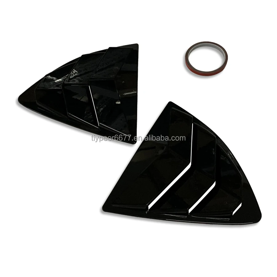 product tiypeor glossy black window louver vent cover for honda city 2021   side vent window quarter louver cover-4