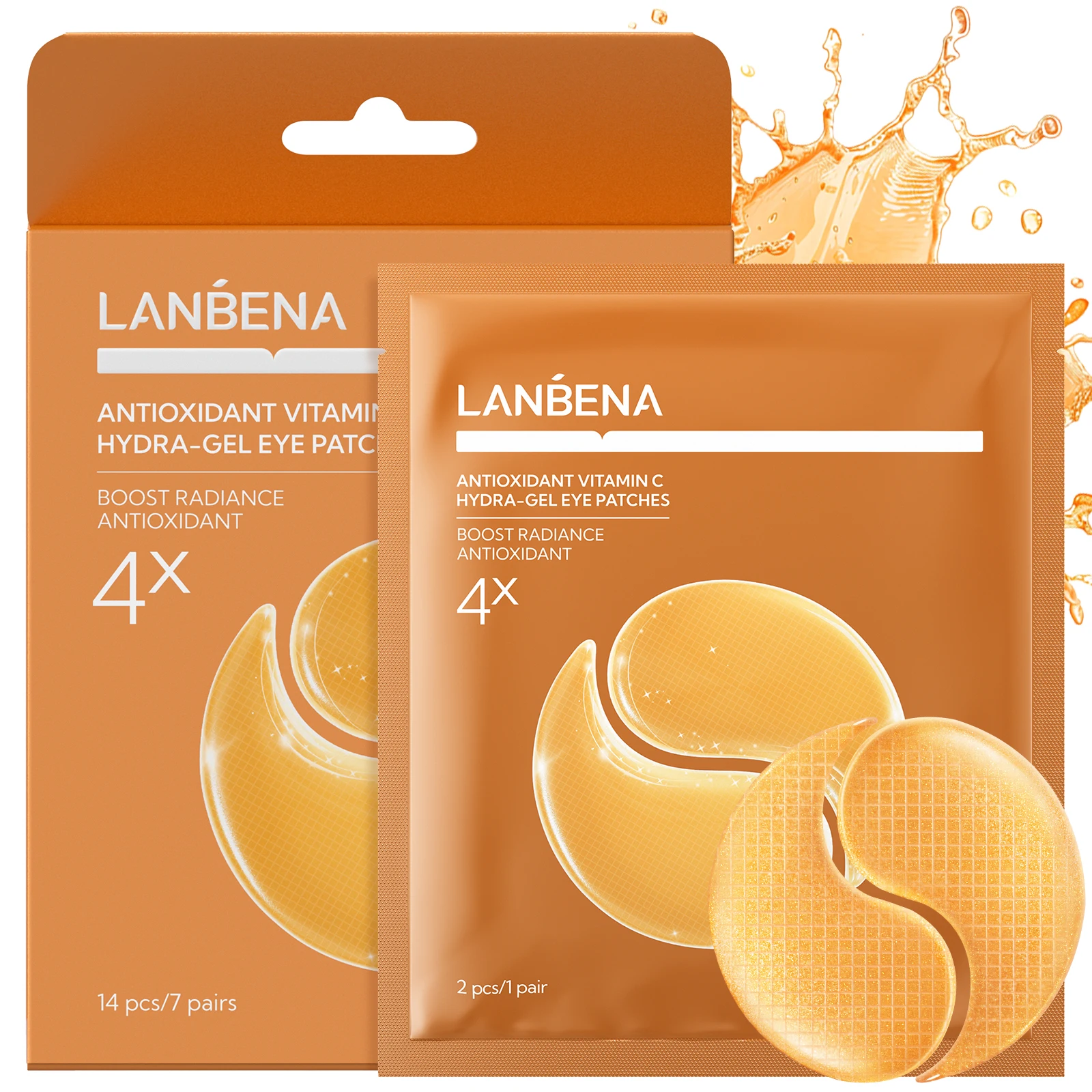 product lanbena new arrival eye patches for dark circles vc hydrogel collagen label sheet eye maskss-12