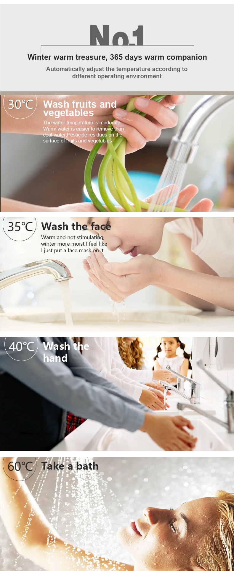 Customization Smart Electric Water Heater 10l Storage Bathroom Kitchen