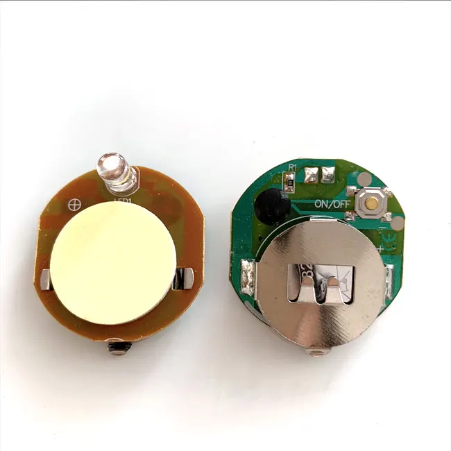Runde Led-leuchten Für Bastelarbeiten Mini Einzel-led-leuchten 28x30mm Batteriebetriebene Led-leuchte Mit Cr2032 Batterie Für Displays