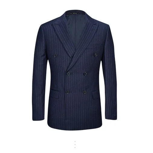 2024 Unique Design Men Suit Double breasted striped suit Slim Fit Wedding custom mens suit