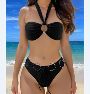 Custom Tube Top Brazil Sexy Hot Halter Bikini Two Piece Swimsuit Sexy Mature Bikini Girl Bandeau Underwire Swimwear