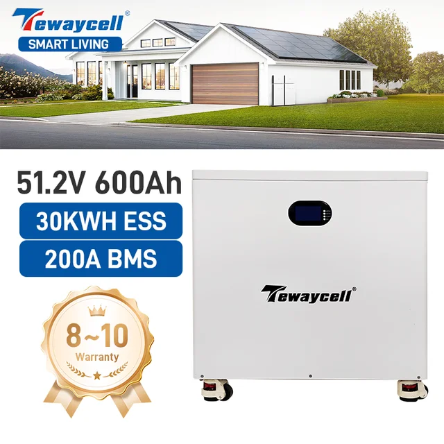 Tewaycell Household ESS 200A Current 51.2V 600Ah 30kwh LiFePO4 Battery Pack Split Type with CAN Communication Port
