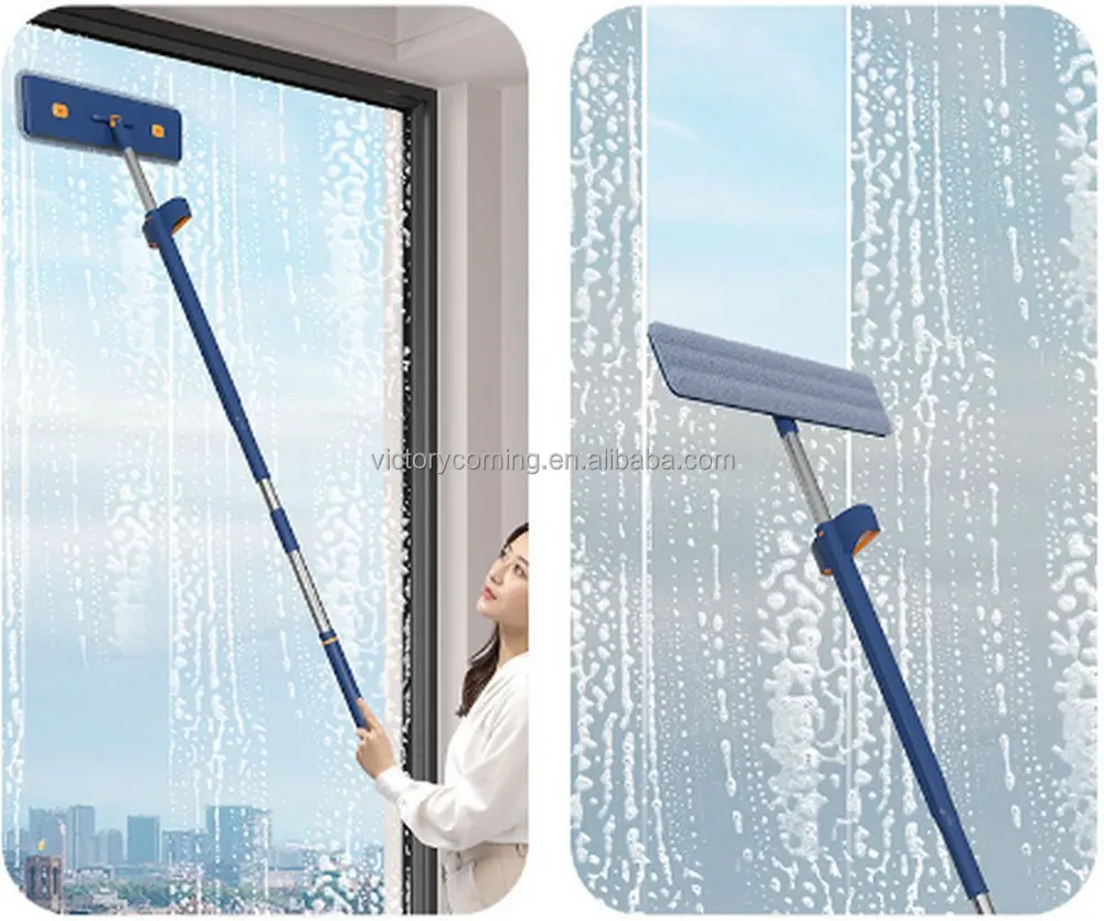 Hands Free Home Floor Cleaning Mop Flat Mop and Bucket Set 2 Reusable Microfiber Mop Pads Included Home Cleaning Supplies