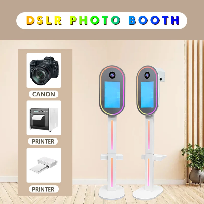 DSLR Photo Booth Machine With Camera & Printer - 15.6" Touch Screen Mirror Booth