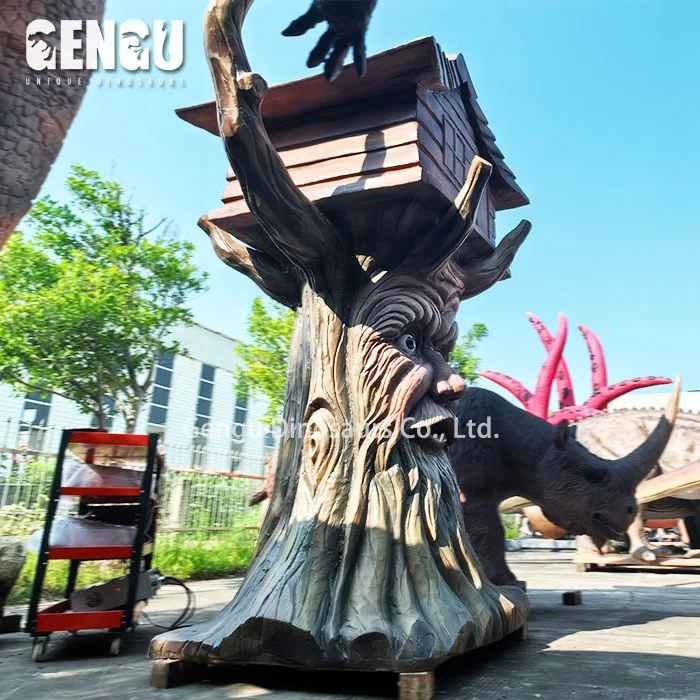 Real Talking Tree Model Animatronic Speaking Tree With House for Sale
