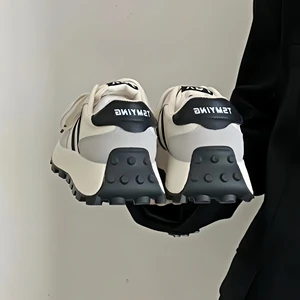 2026 Spring New Women's Dad Casual Sports Running Shoes Light Weight Breathable Comfortable Thick Sole Height Increase Canvas