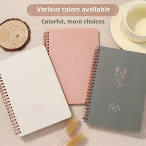 Wholesale A5 Size Spiral Notebook Simple Solid Color Thermal Bound Planner Paper Office Student Gift Manufactured Notebook Book