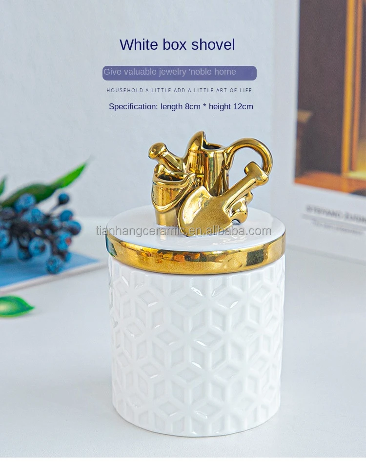 Custom porcelain Ring Storage jar nordic luxury home decor Ceramic jewelry Box for wedding Gift.jpg