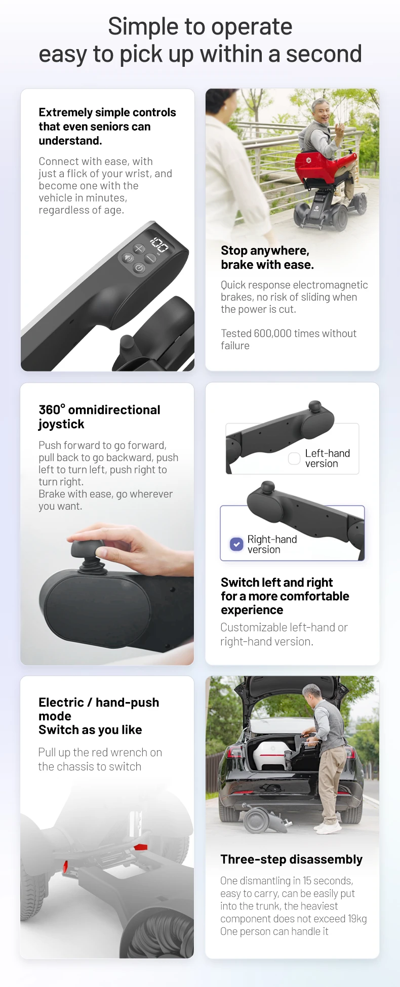 Electric Wheelchair Original Intelligent Electric Wheelchair Elderly