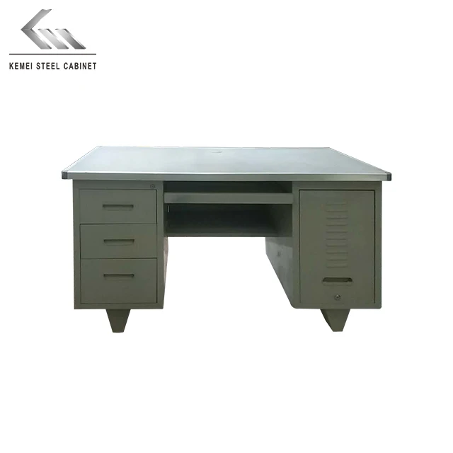 Modern Office Cheap Metal Computer Desk Table with Drawer Office Desk School Table