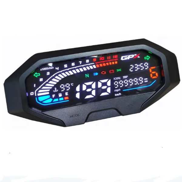 Motorcycle Kilometer Digital  LCD Modified Meter GR200 Motorcycle Speedometer