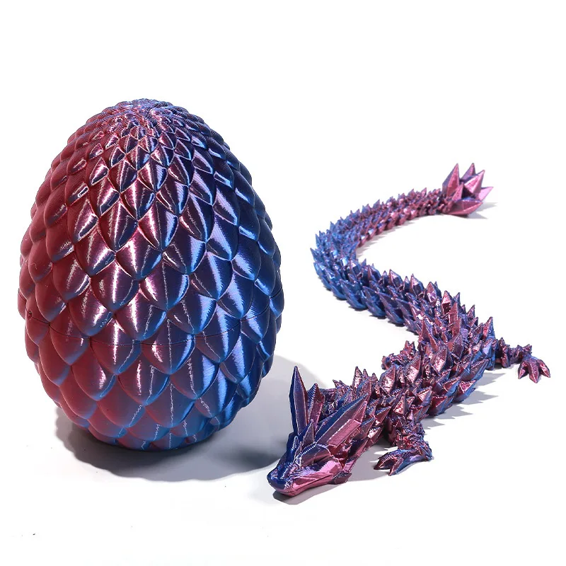 광둥성 크리스탈 드래곤 맞춤 가공 3D 프린팅 서비스 FDM 3D 프린팅 드래곤 에그 피규어 기프트 세트, 컬렉터블