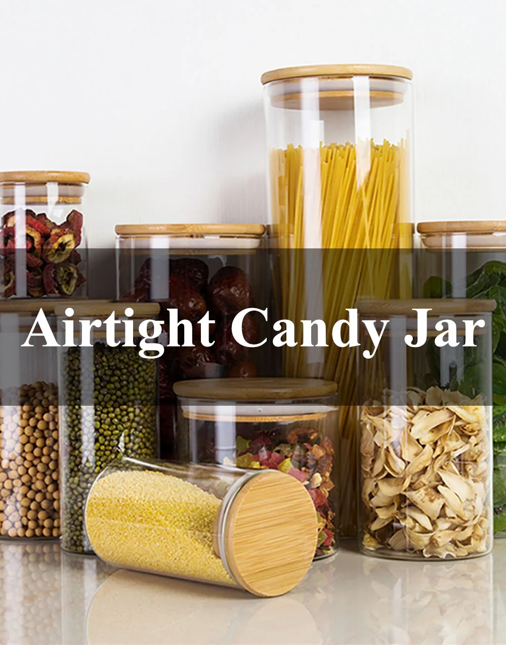 VISTA Wholesale Food Container Glass Jar Custom Transparent Clear ...