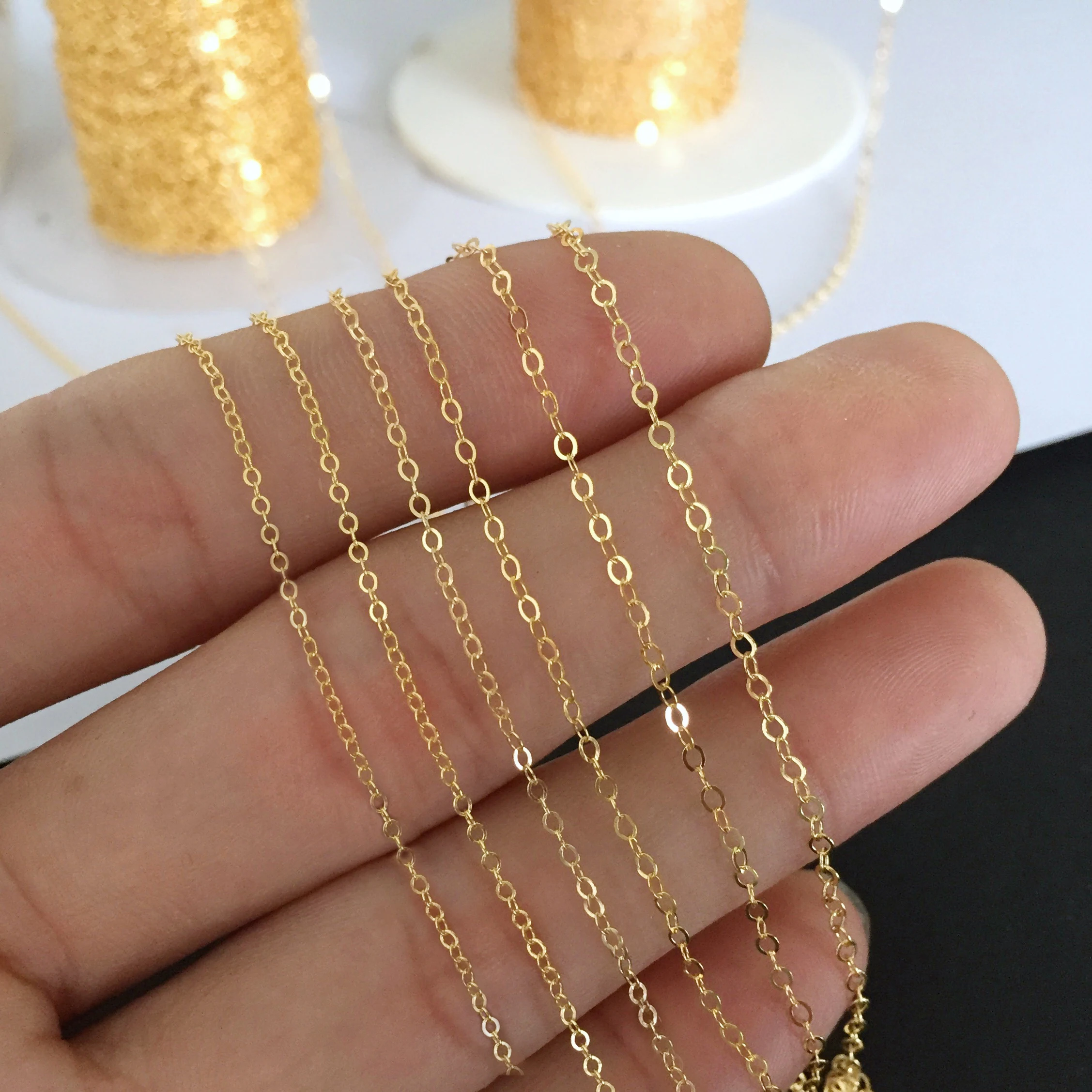 Jewelry Supplies Gold Filled Jewelry For Sale 14k Filled Jewelry 14k Gold Filled Classic Chain Women Accessories Jewelry  Findings 1/20 Gf Gold