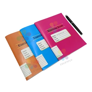 Wholesale A5 Primary School Supplies Single Line Customized Design Notebooks 80sheets Notebook Bulk Exercise Book for Student