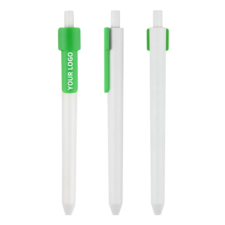 Retractable And Press Rainbow-colored 0.5mm Black Ink Plastic Gel Pen With Custom Logo_voghion.com