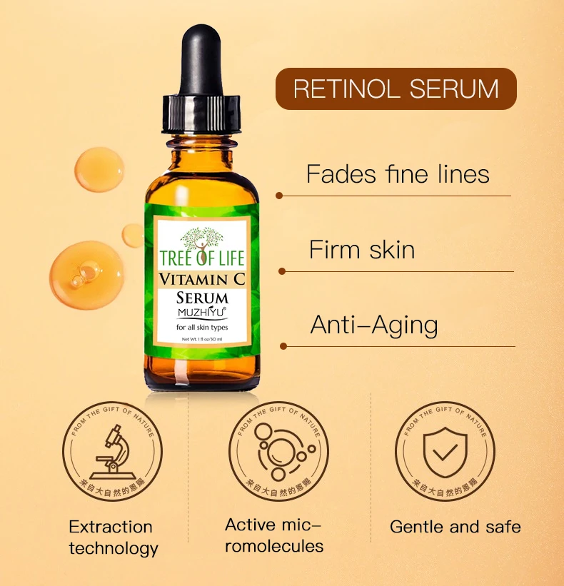 Private Label Acne Treatment Face Vitamin C Serum For Skin Face Serum