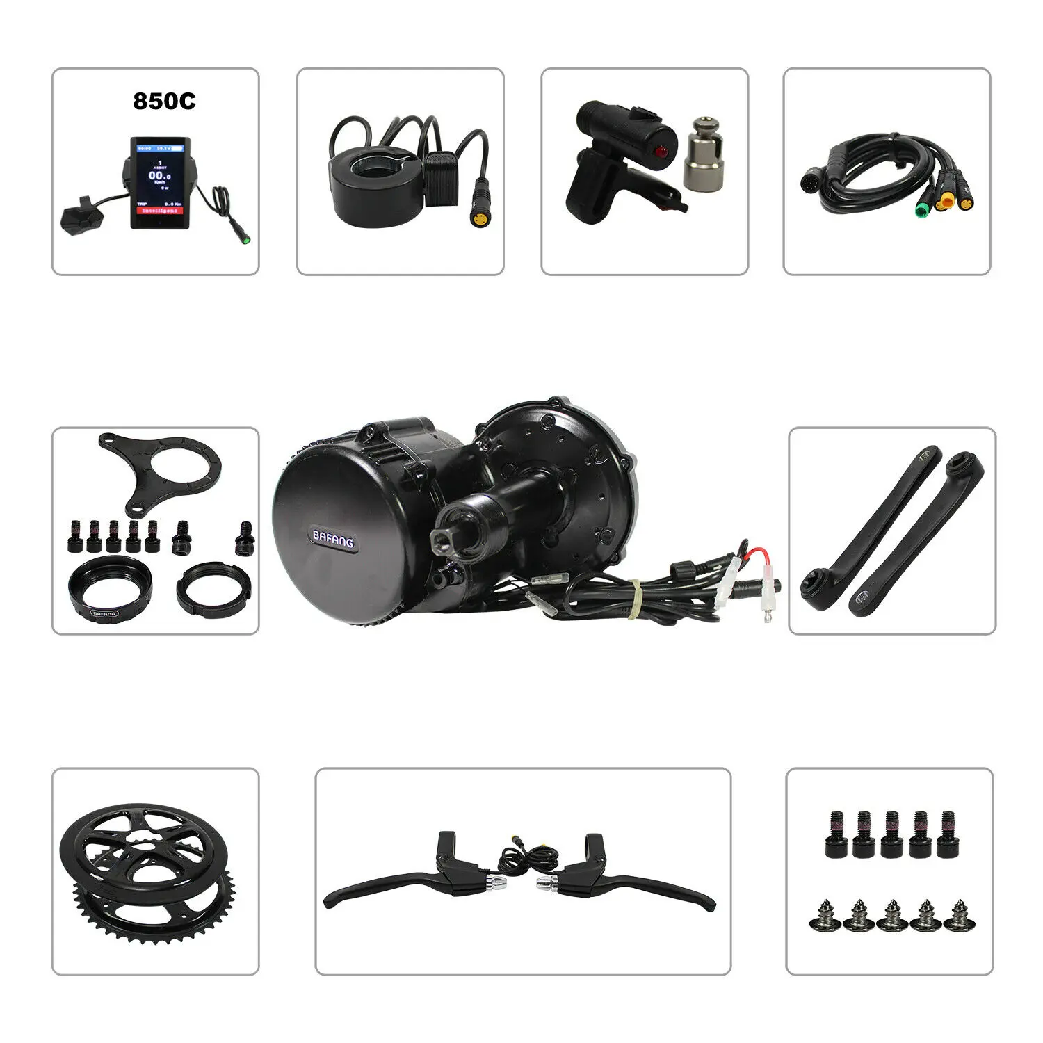 Bafang BBS02B 750W Motor Kit for Electric Bike with 500C Display