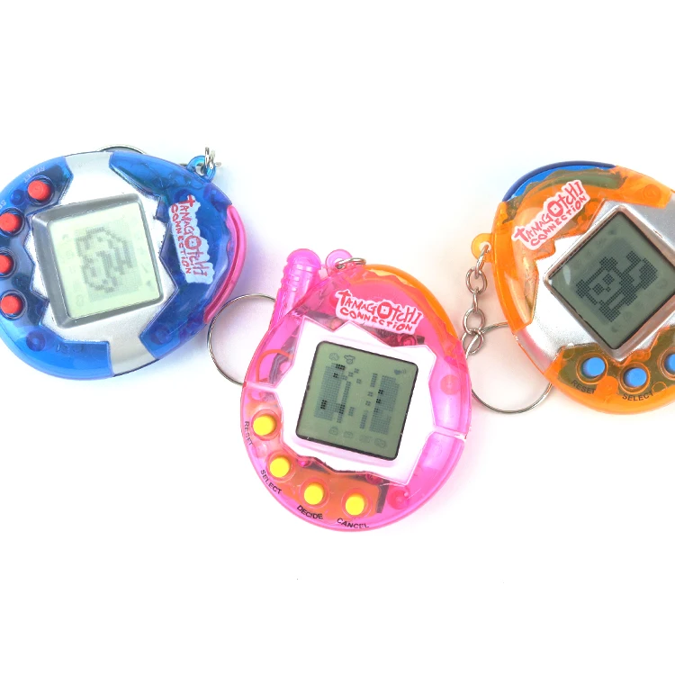 Transparent Color Tamagotchi Game  Handheld Game Electronic Pet