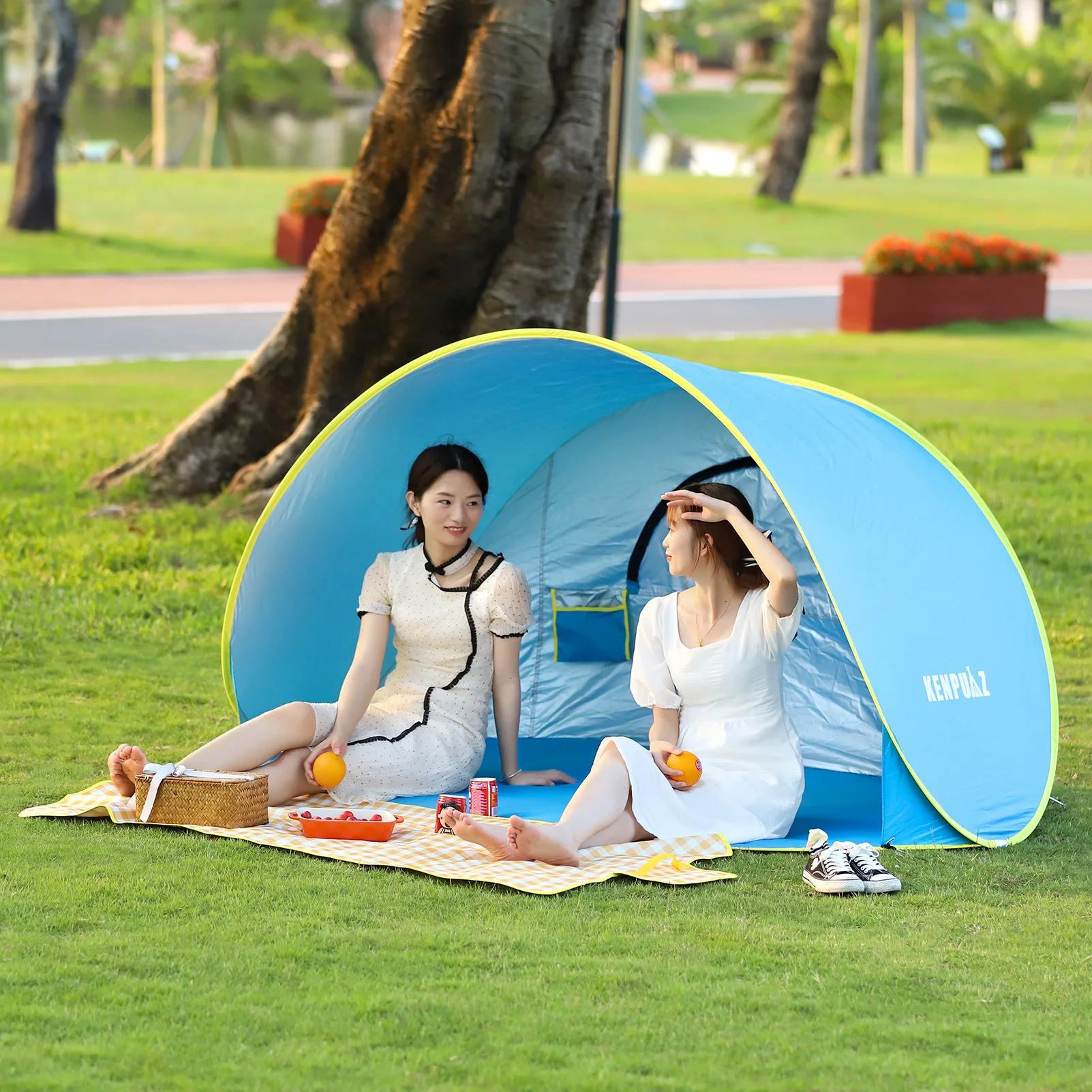 New Easy up Instant Automatic Pop up Tent  Umbrella Shade and Shelter Dome Sunshade Beach Tent