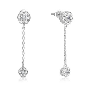 Designer Inspired 925 Sterling Silver Dangle Earrings Gold Plated Geometric Piercing Jewelry for Weddings and Parties