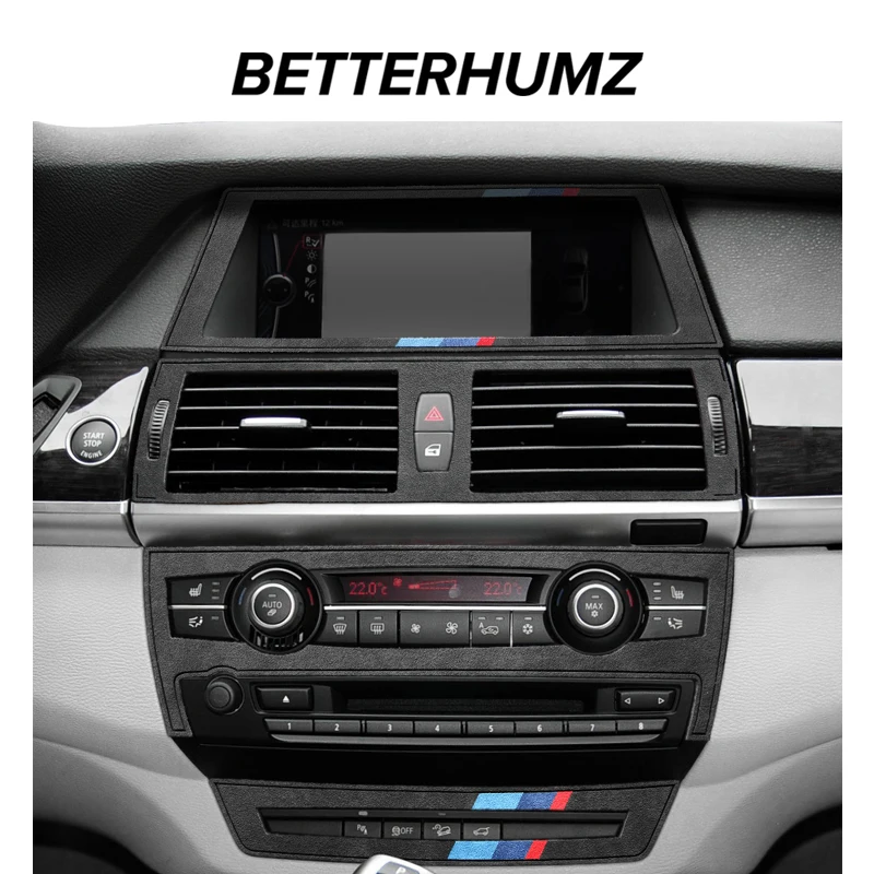 untuk bmw x5 e70 x6 e71 2009-panel pusat mobil 2013 alcantara aksesoris  interior otomatis