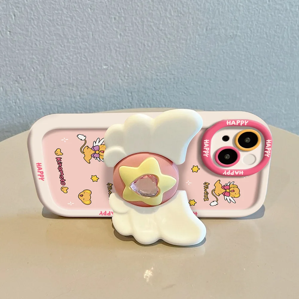 Angel Wings Holder Silicone Mobile Phone Case for Iphone