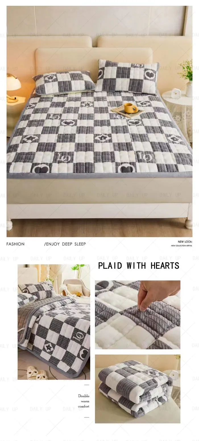 Padded Soft Bed Mattress Cover Topper Adults King Size Air Breathable Comfortable Sleep Bedding Mattress For Hotel Bedroom