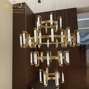 Modern LED Oval Pendant Light Mid-Century Metal & Glass Chandelier for Home Hotel Living & Dining Room Small Size