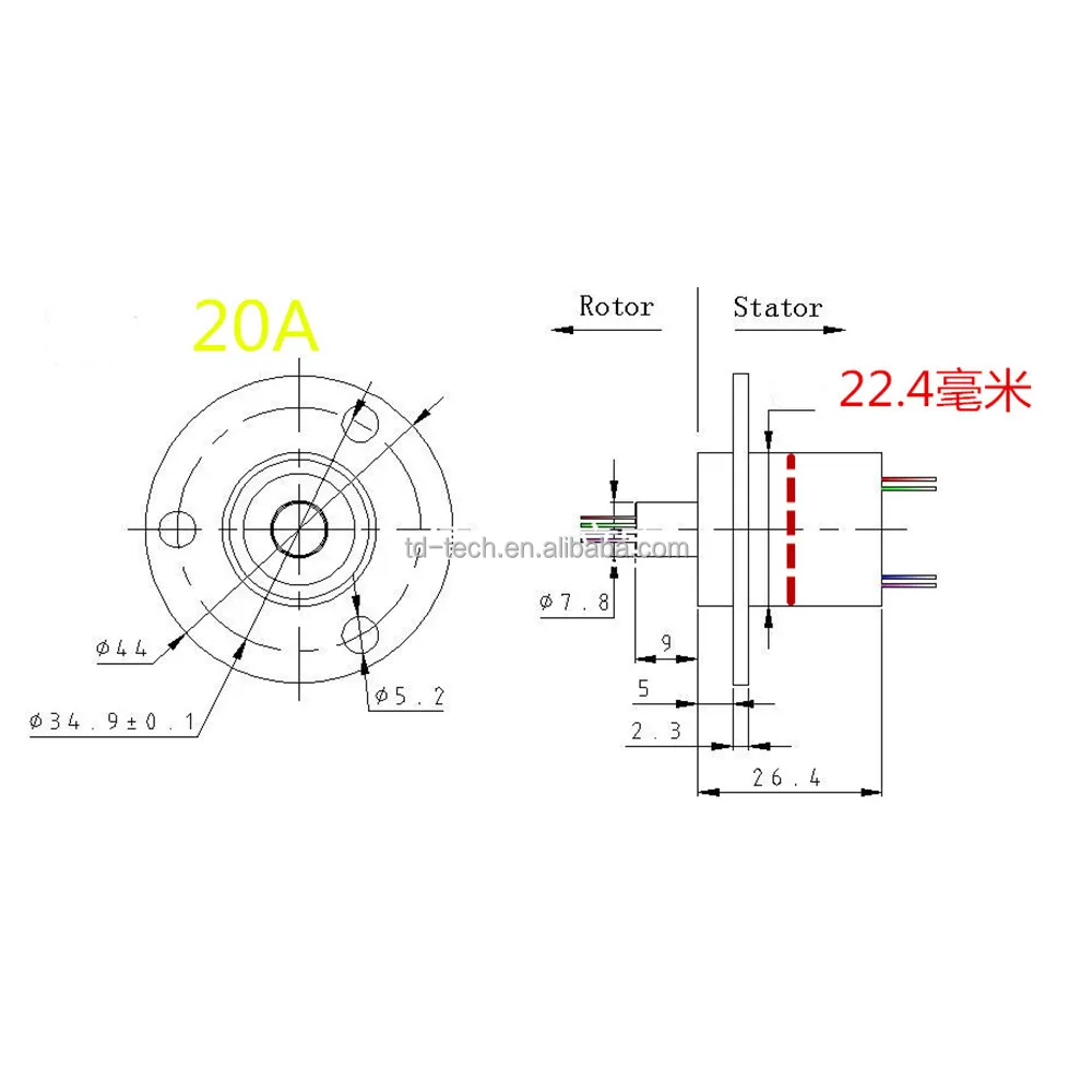 Taidacent Rotate Slip Ring Contact Capsule Conductive Electrical