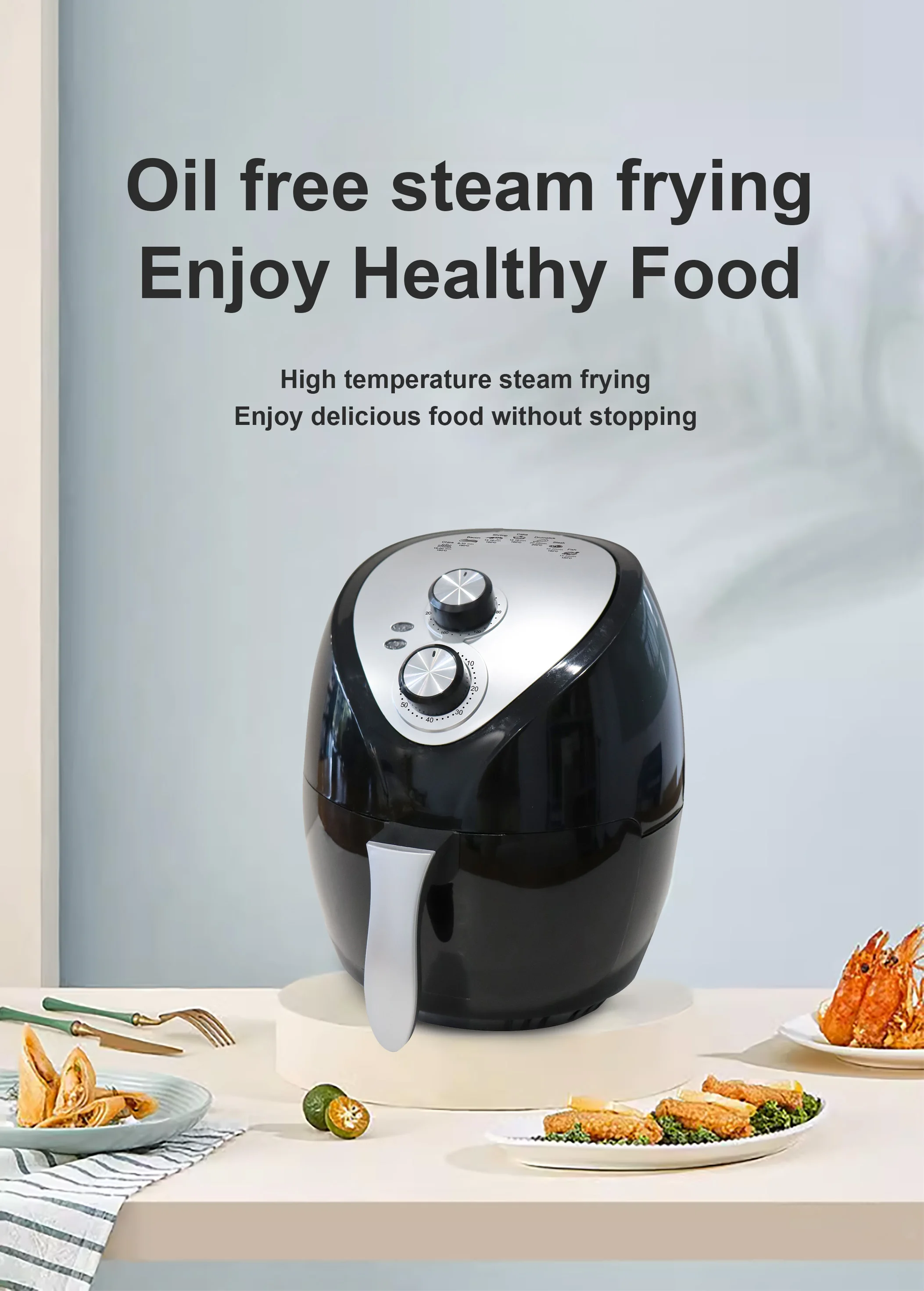 3 Qt Compact Air Fryer With Non-Stick Basket And Rack, User Friendly Simple Touchscreen Cook Simple Steps Low Oil Cooking Small Air Fryer Space Saving Cooker