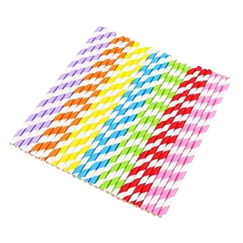 Drinking Paper Straws Eco-Friendly Disposable Paper Straw Custom Printing Drinking Straw For Milk Coffee Juice