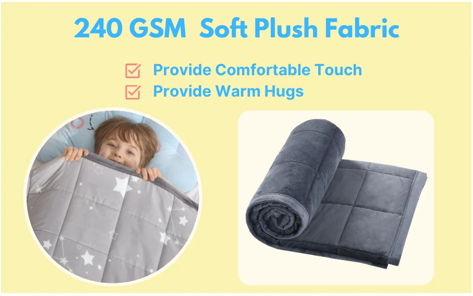 Weighted Warm Blankets For Winter Soft Polyester Minky Plush Fabric