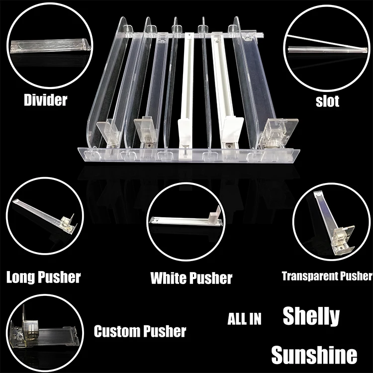 Abs 3ft Spring Management Tobacco Rock Display for Dividers Acrylic Stock Spring Load Supermarket Cigarette Shelf Pusher System