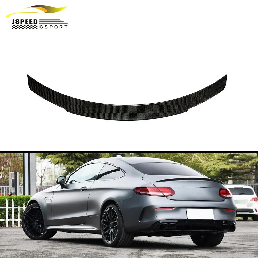 Carbon Fiber Rear Spoiler For Mercedes Benz C Class C5 C63 Amg Coupe 2 Door 15 19 Buy C63 Spoiler C5 Spoiler For Mercedes Spoiler Product On Alibaba Com