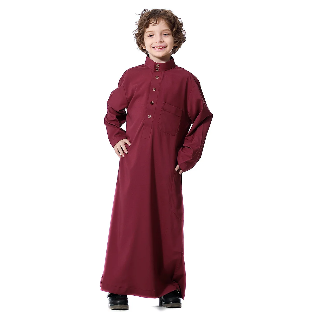 New Dubai Arab Muslim Kids Boys Clothes Abaya Caftan Robes Islamic Ramadan Clothing Oman Arabic Qatar Child Kaftans Costumes