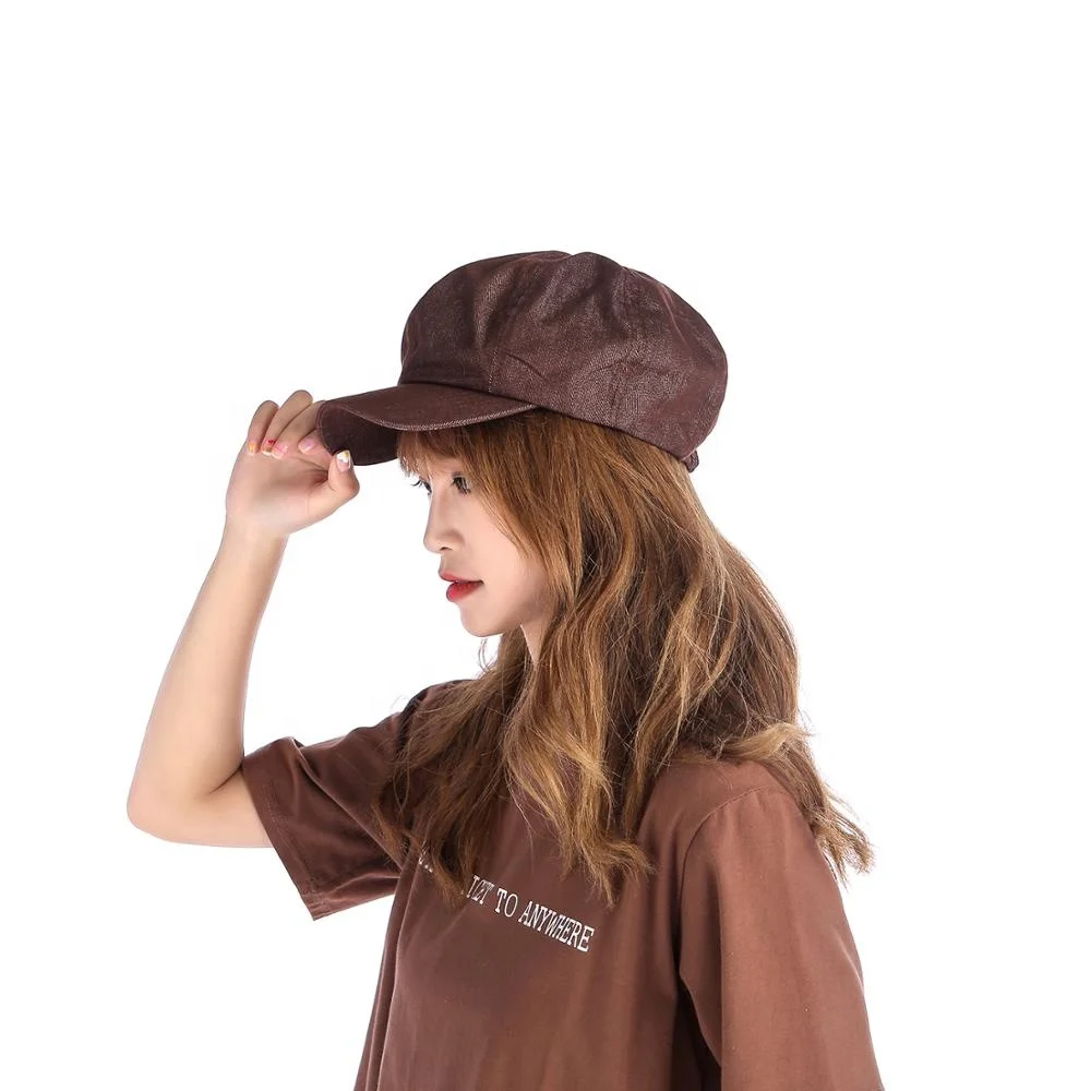 Изготовленный на заказ для взрослых; Цвет Однотонный; Из джинсовой ткани в стиле арт Кепка на осень-зиму, в Корейском стиле, модные джинсовые береты шапки