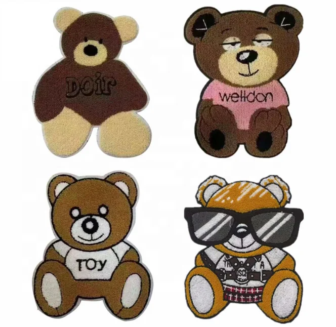 embroidery chenille bear patch animal cartoon bears badges appliques patches  for clothing RK-98 - AliExpress