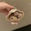 Sombrero de paja con estampado de leopardo, cuero negro, hebilla de 10 cm con forma de corazón.