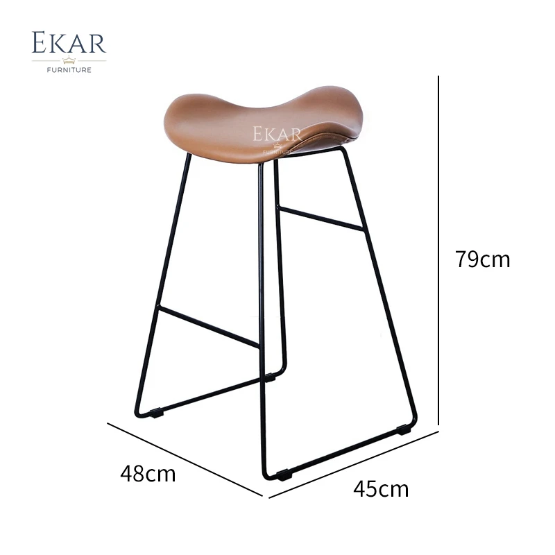 product kitchen breakfast high counter bar stool modern leather velvet bar chairs-63