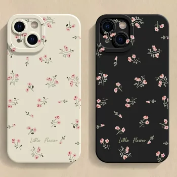 Vintage Flower  Printed Phone Case for iPhone 16 15 14 13 Pro Max 11 12 13 Mini Pro X XR XS 7 8 Plus SE2 Lovely Anti Fall Cover